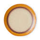 70s ceramics: Set de platos principal "Coconut" (juego de 2 unidades)