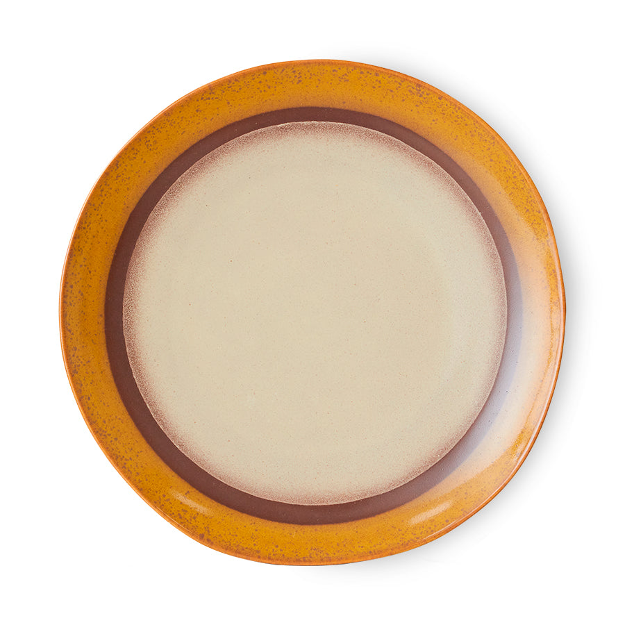 70s ceramics: Set de platos principal "Coconut" (juego de 2 unidades)