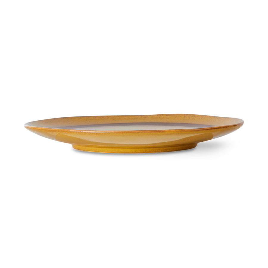 70s ceramics: Set de platos principal "Coconut" (juego de 2 unidades)