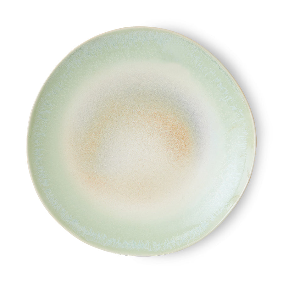 70s ceramics: Set de platos principal "Palms" (juego de 2 unidades)