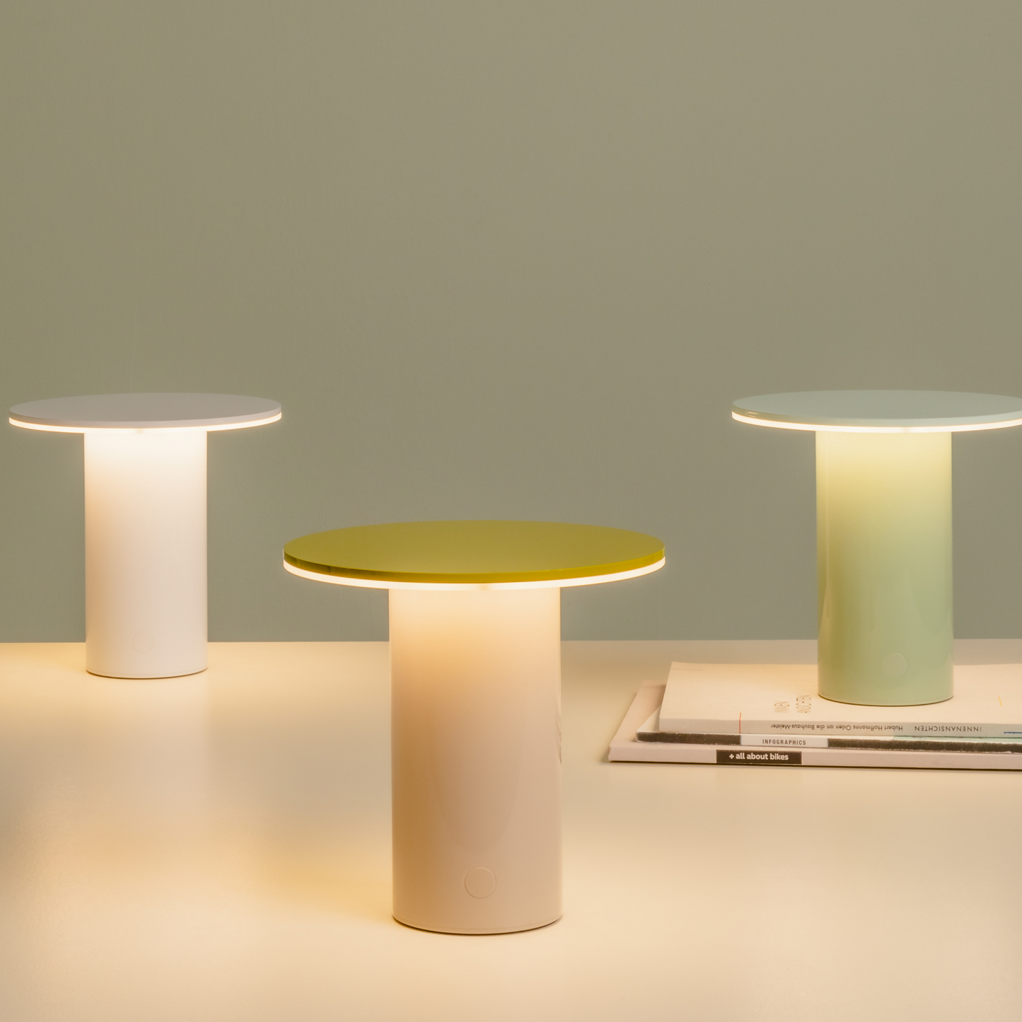 Lámpara de mesa Fungo verde