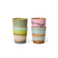 70s ceramics, Set de 4 Tazas de café, "Pop"