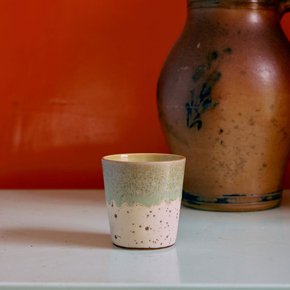 70s ceramics, Set de 4 Tazas de café, "Pop"