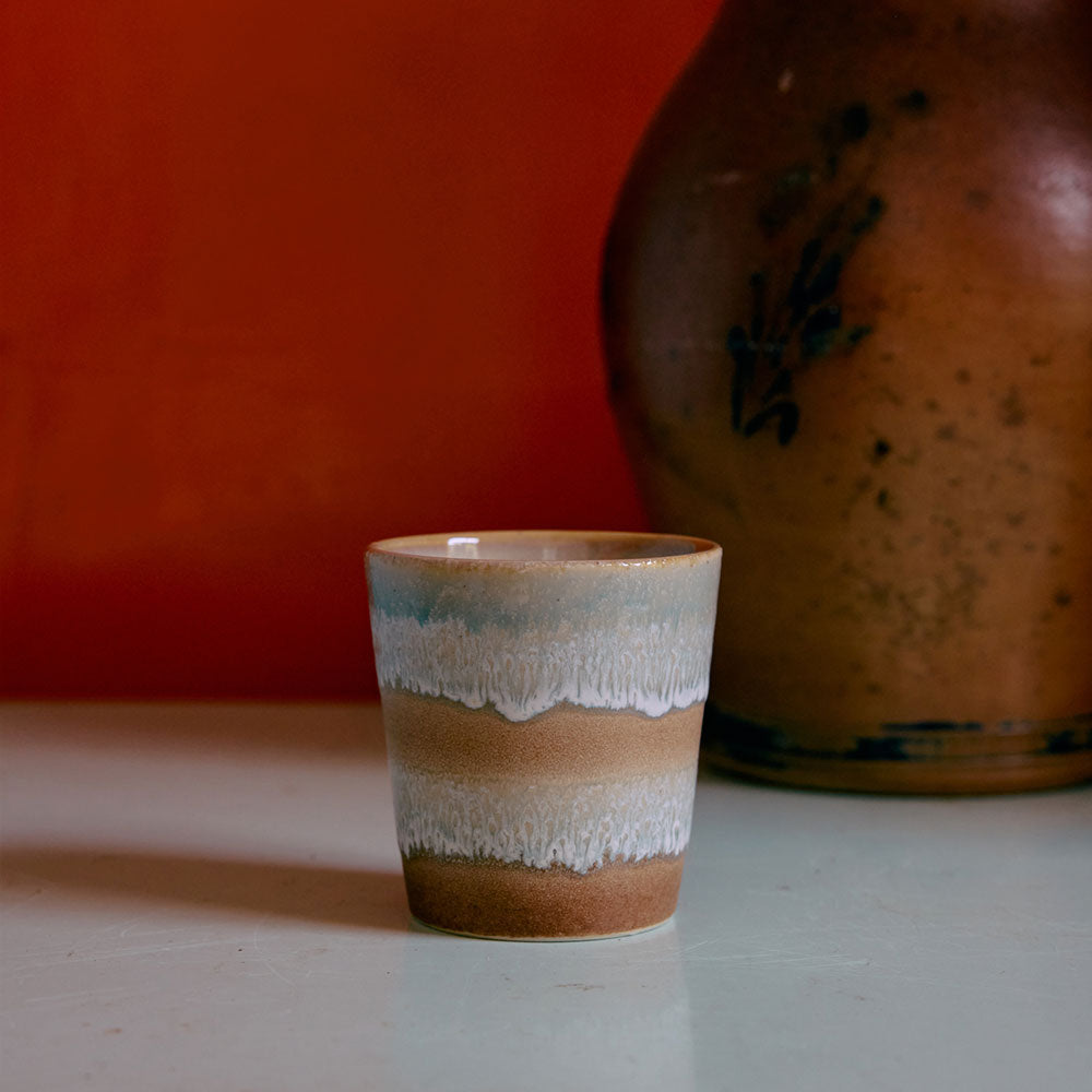 70s ceramics, Set de 4 Tazas de café, "Pop"