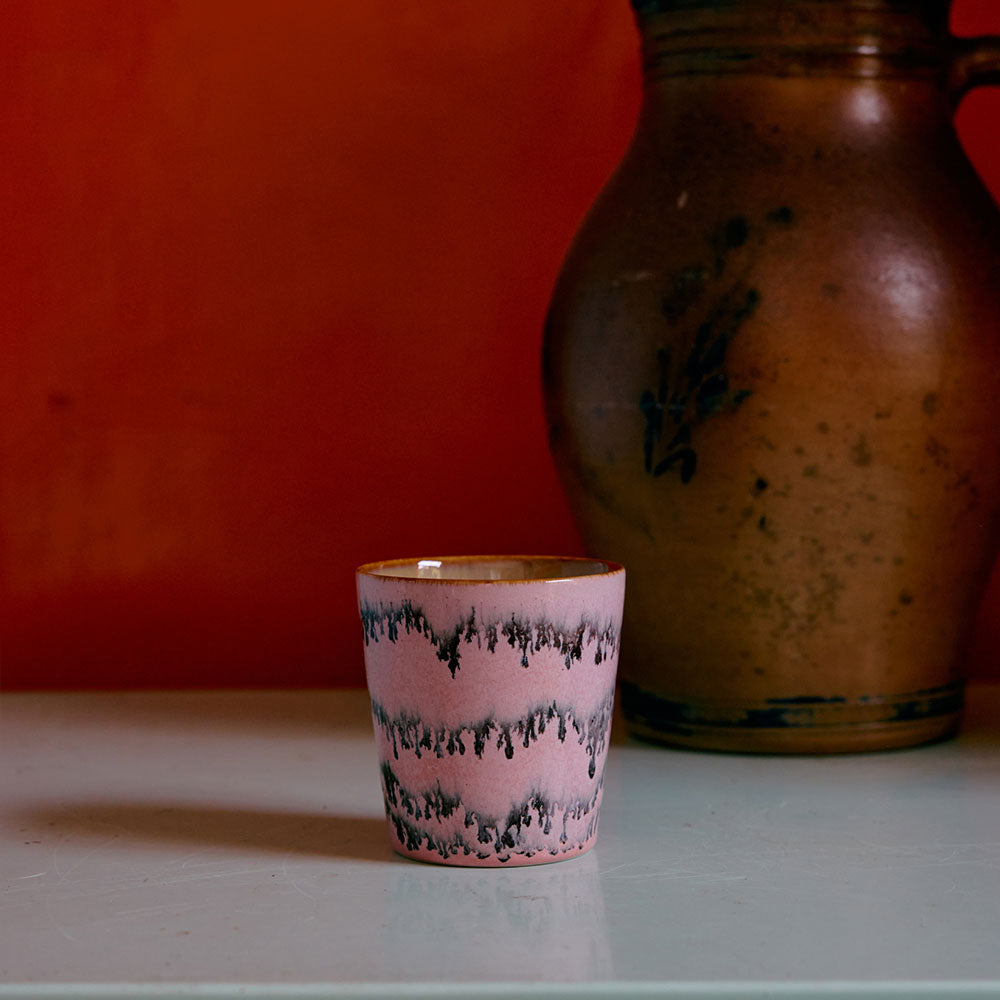 70s ceramics, Set de 4 Tazas de café, "Pop"