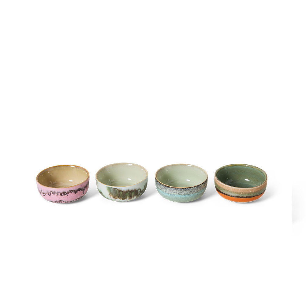70´s ceramics, - Set de 4 mini Bowls - Renacimiento