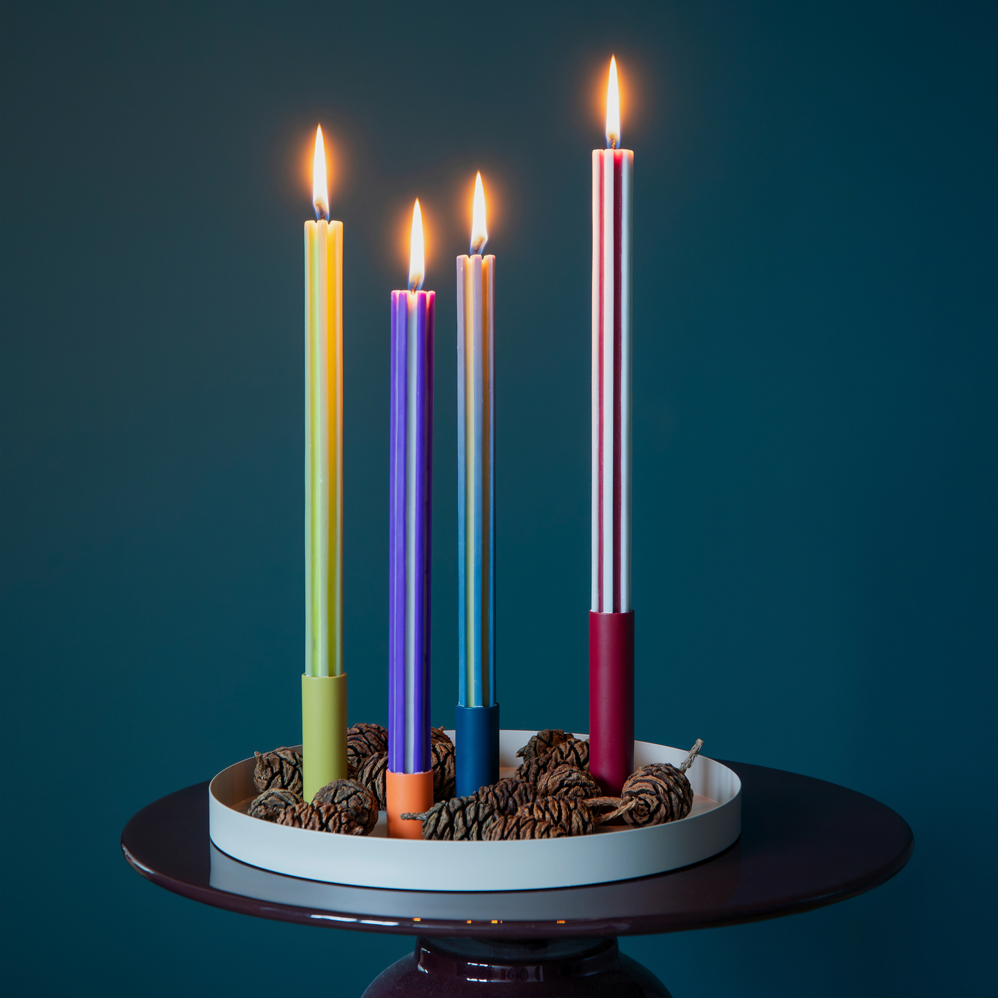 Juego de velas cónicas Paris