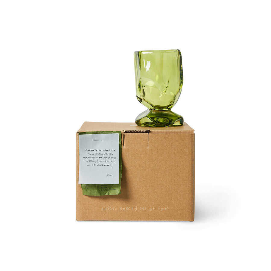 Set de 4 vasos - Esmeralda - por Nienke Sikkema