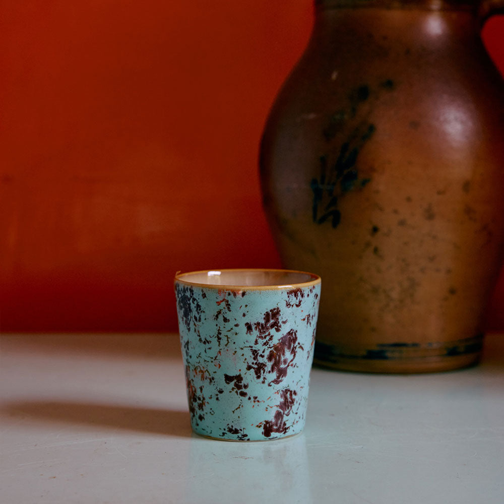 70s ceramics, Set de 4 Tazas de café, "Surreal"