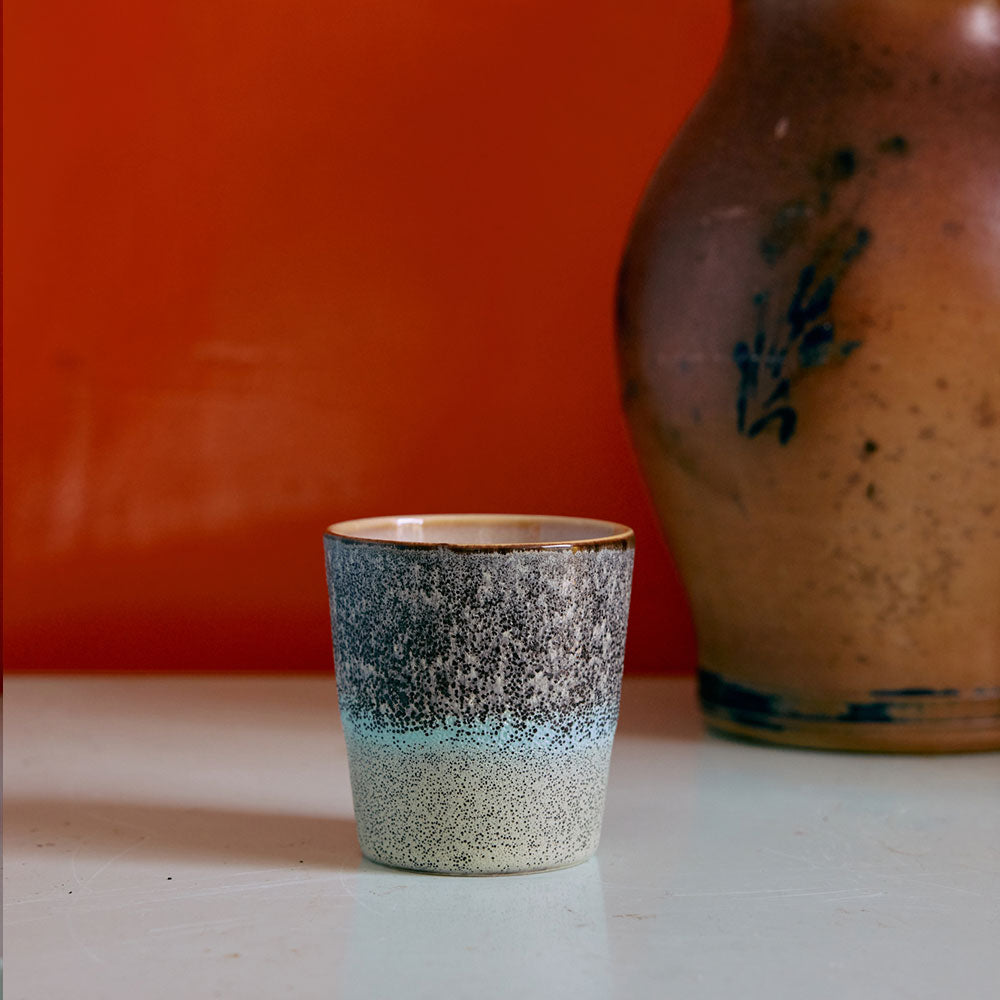 70s ceramics, Set de 4 Tazas de café, "Surreal"