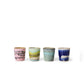 70´s ceramics, Set de 4 tazas de café ristretto, "Vibrante"