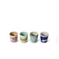 70´s ceramics, Set de 4 tazas de café ristretto, "Vibrante"