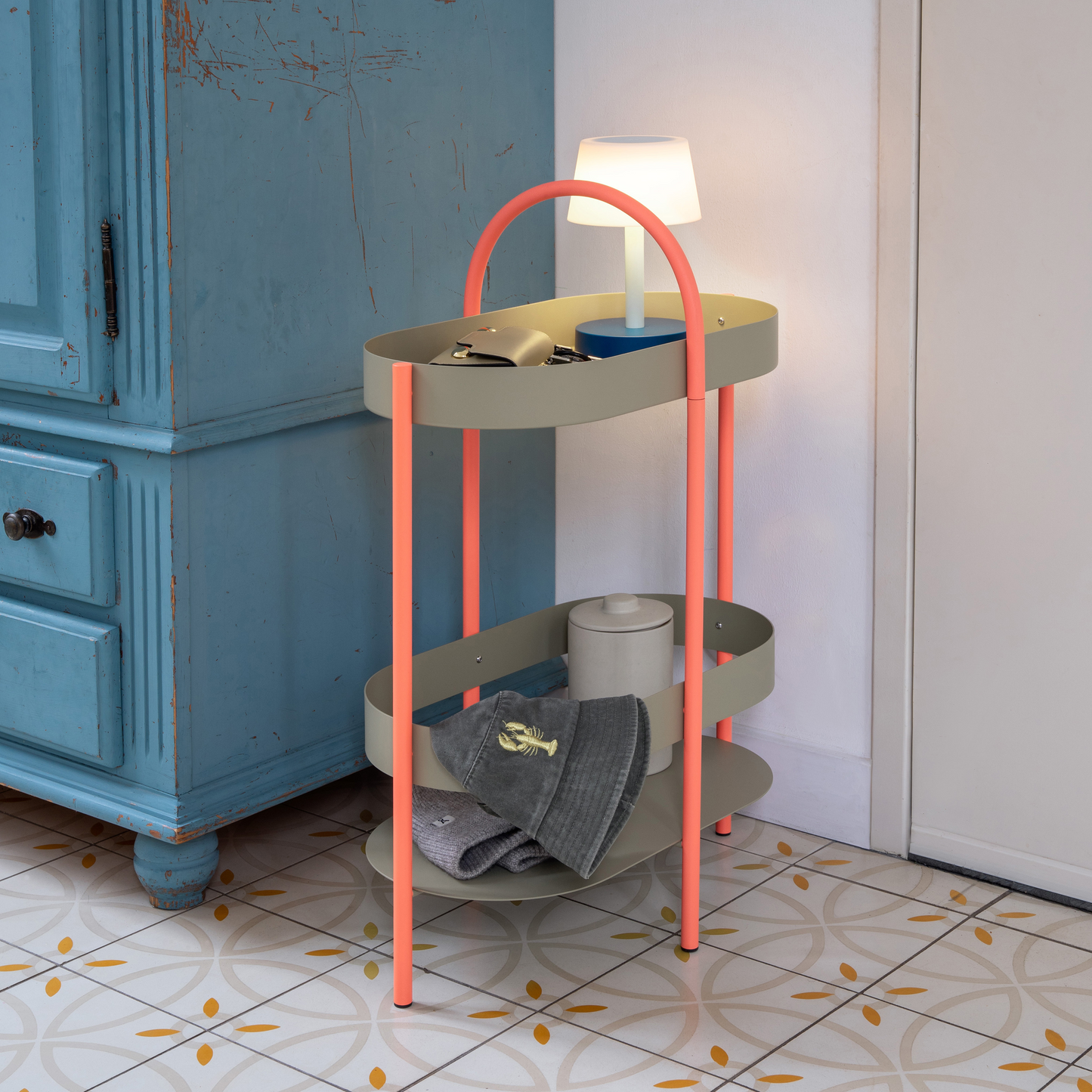 Mesa lateral Barbara 'coral'