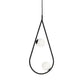 Lámpara colgante de aluminio negro y vidrio Loft Drop 2