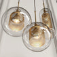 Lámpara colgante de vidrio con detalles en metal dorado Lantern 3