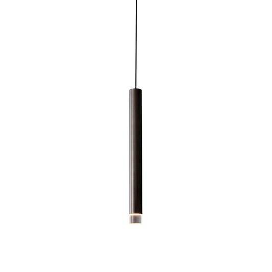 Lámpara colgante led de vidrio y aluminio negro Beam Light 1 Barra